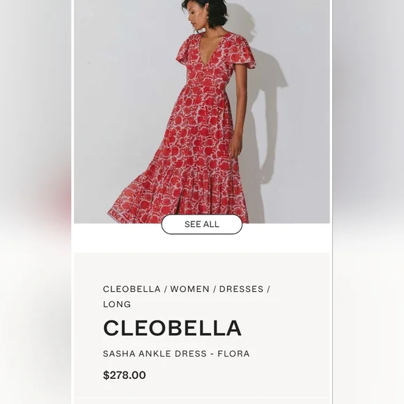 Cleobella Sasha Ankle Dress Excellent M Medium - Picture 4 of 11